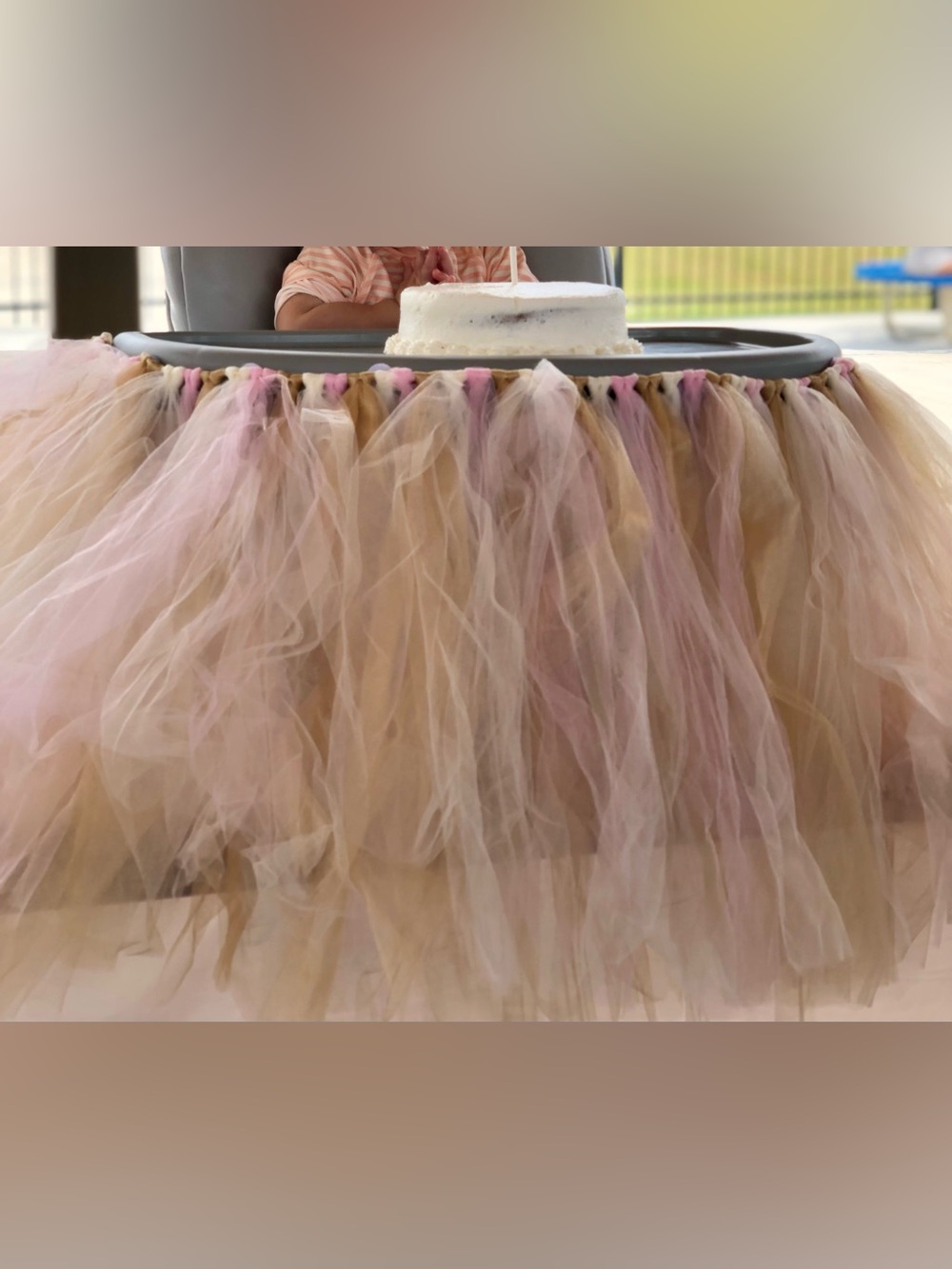 High Chair Tulle Skirt for 1st Birthday